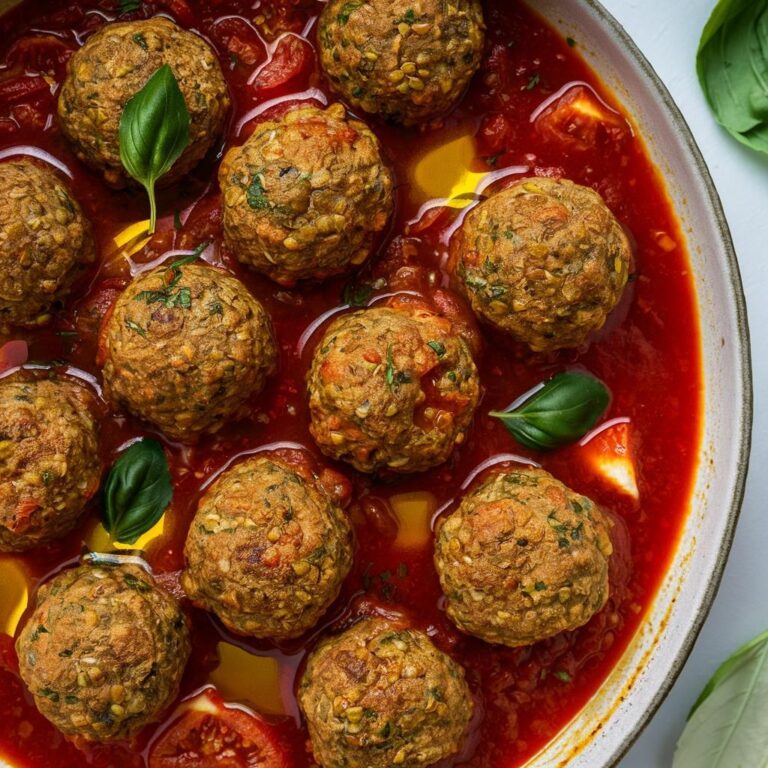 Albóndigas Veganas de Lentejas en Salsa de Tomate