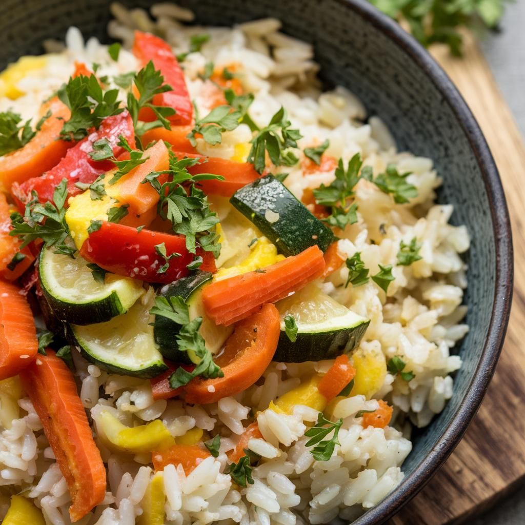 Arroz Vegano al Limón con Verduras