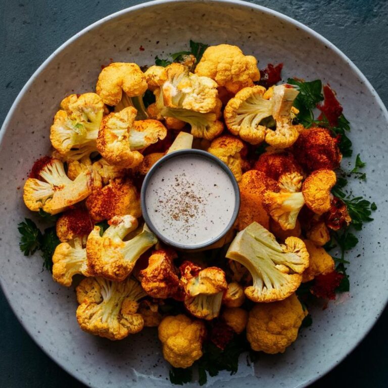 Bocados Veganos de Coliflor con Salsa de Ajo