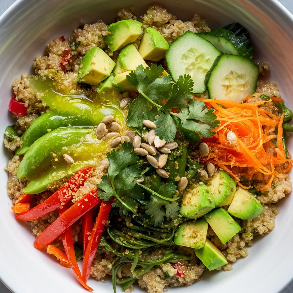 Bowl Vegano de Quinoa y Aguacate