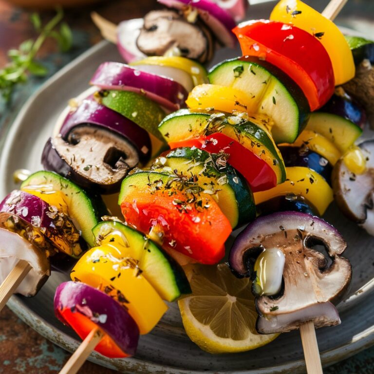 Brochetas Veganas de Verduras al Grill