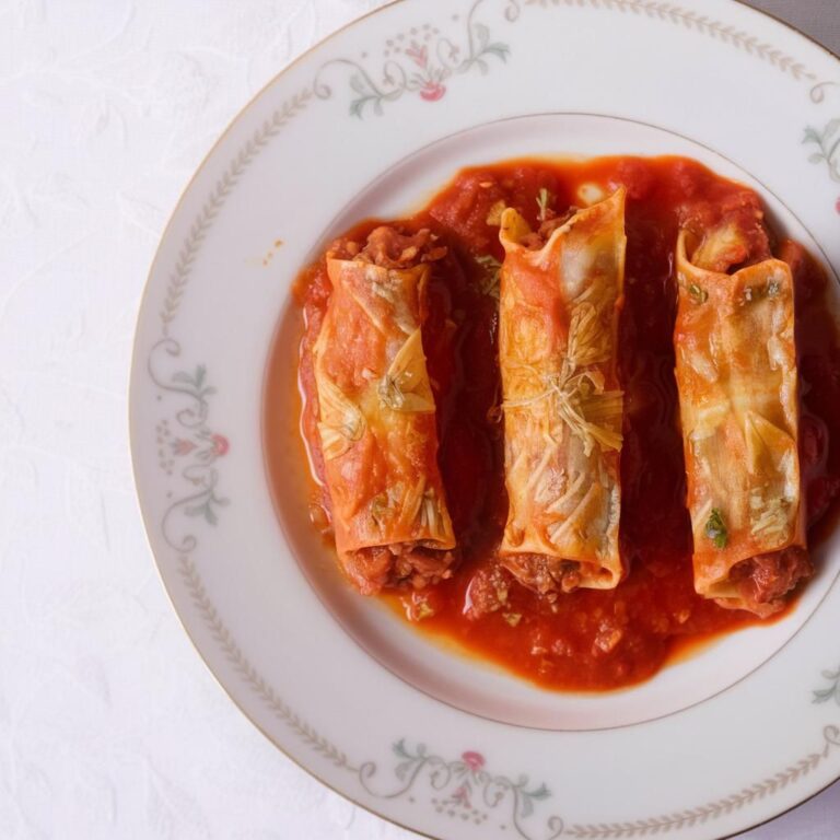 Canelones de Col con Salsa de Tomate Veganos