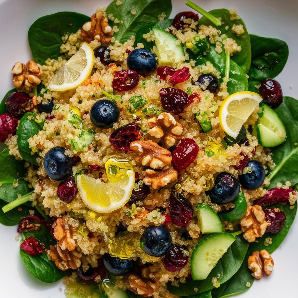 Ensalada Vegana de Quinoa y Arándanos