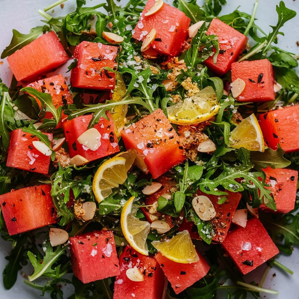 Ensalada Vegana de Sandía y Rúcula