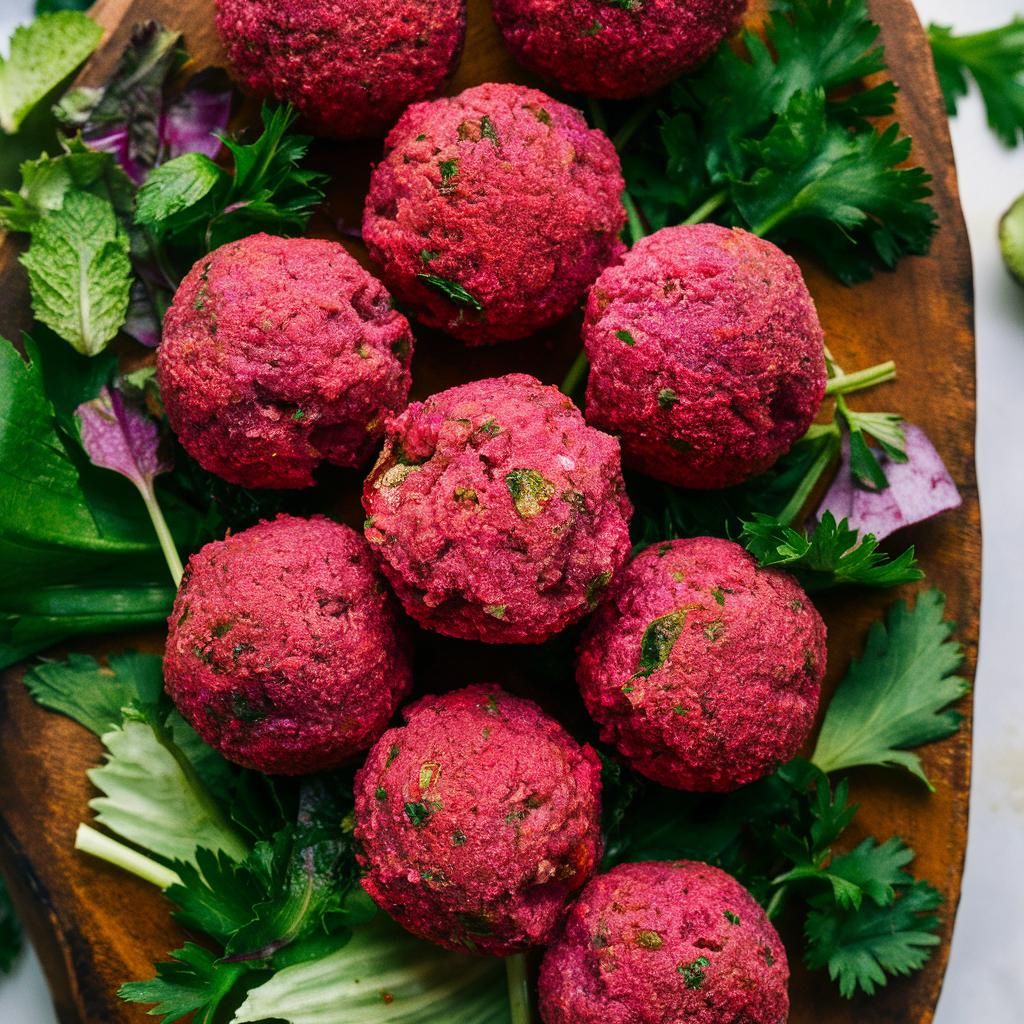 Falafel Vegano de Garbanzos y Remolacha