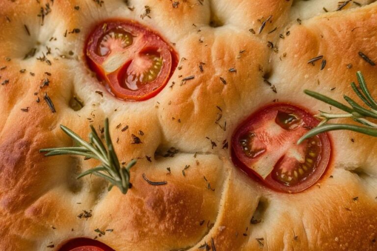 Focaccia Vegana con Romero y Ajo