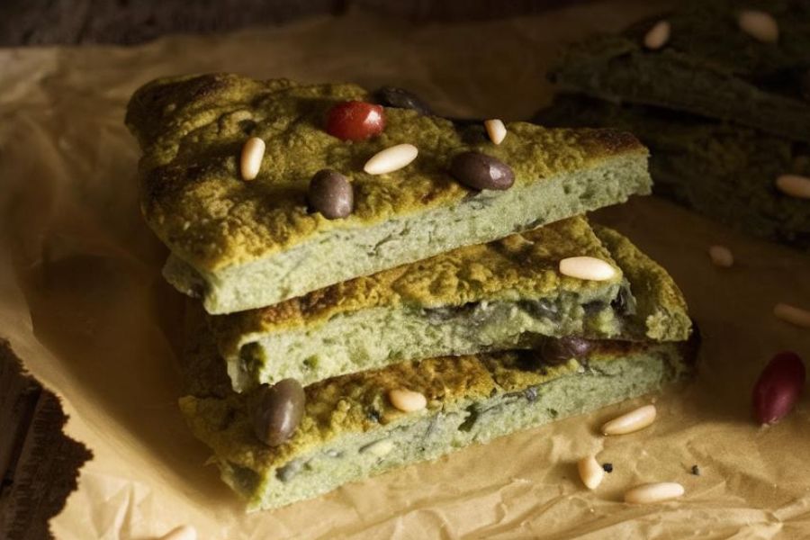 Frittata Vegana de Garbanzos con Espinacas