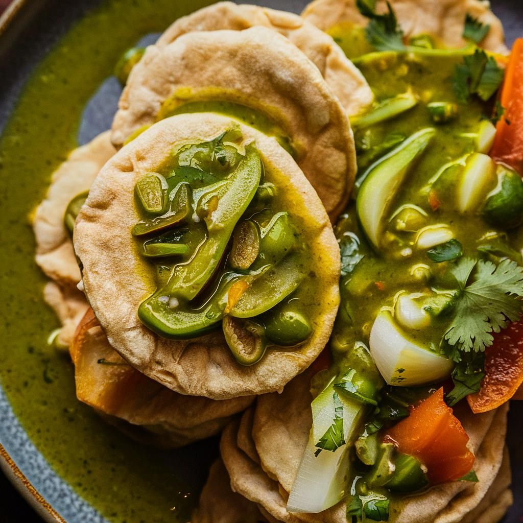 Gorditas Veganas de Nopal y Salsa Verde