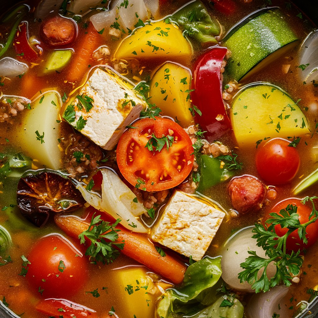 Guiso de Verduras con Tofu