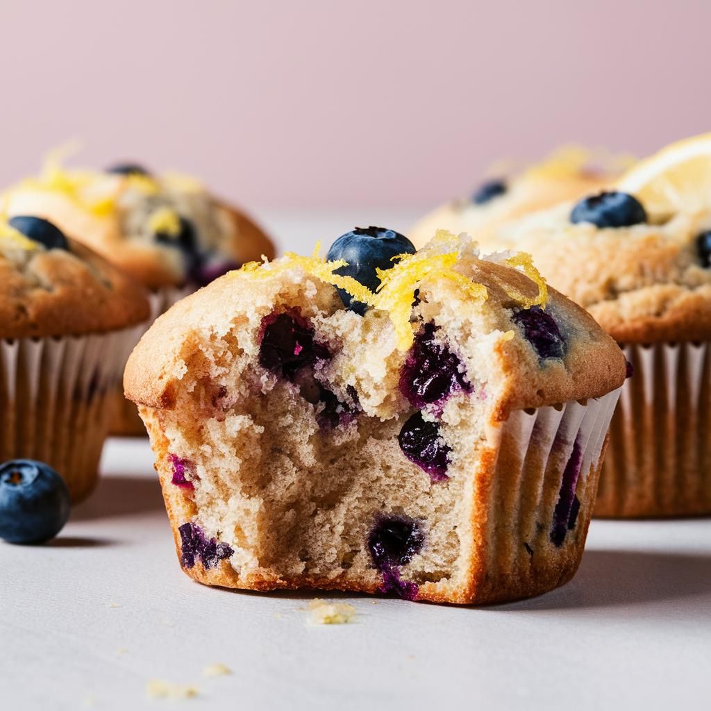 Muffins Veganos de Arándanos y Limón