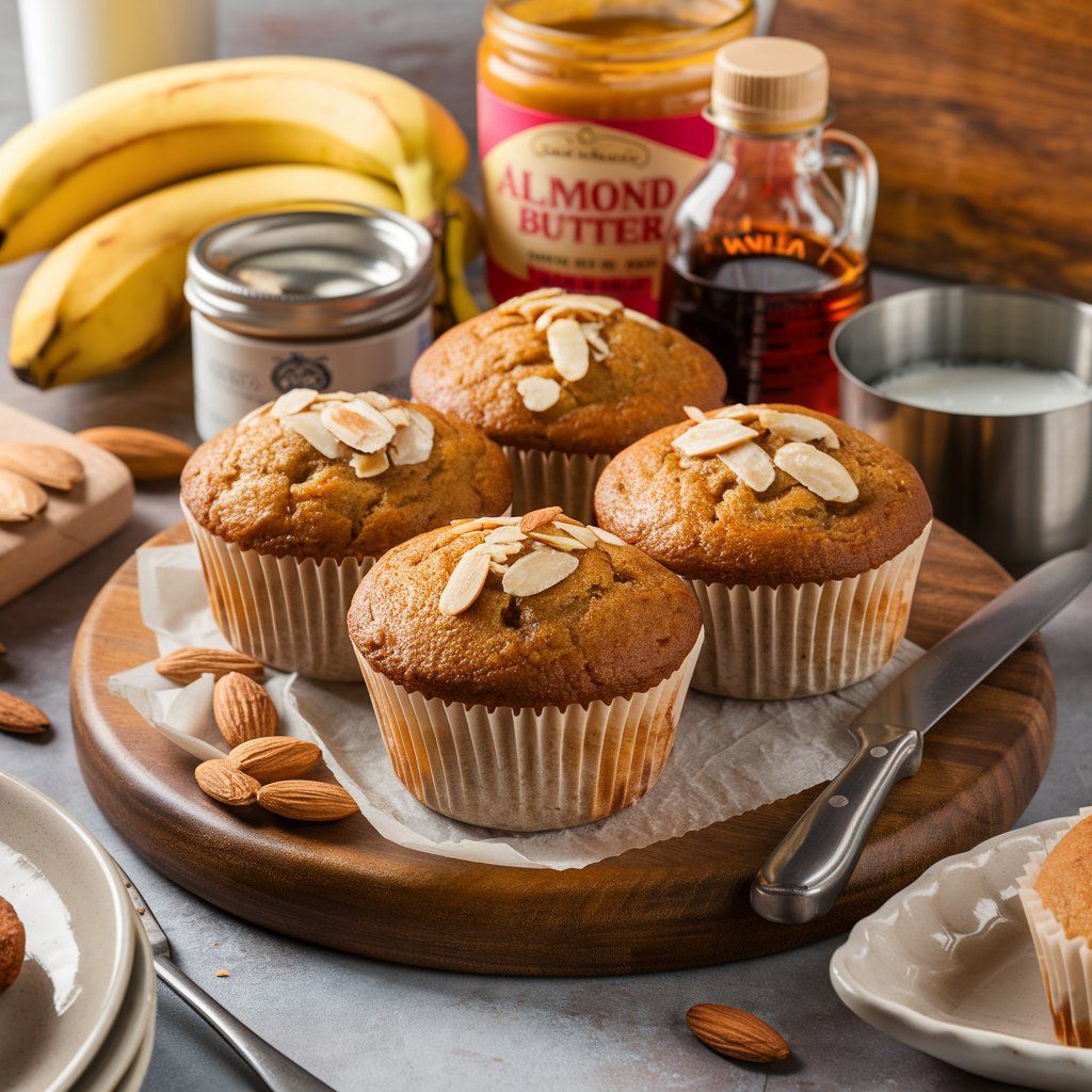 Muffins Veganos de Plátano y Almendra