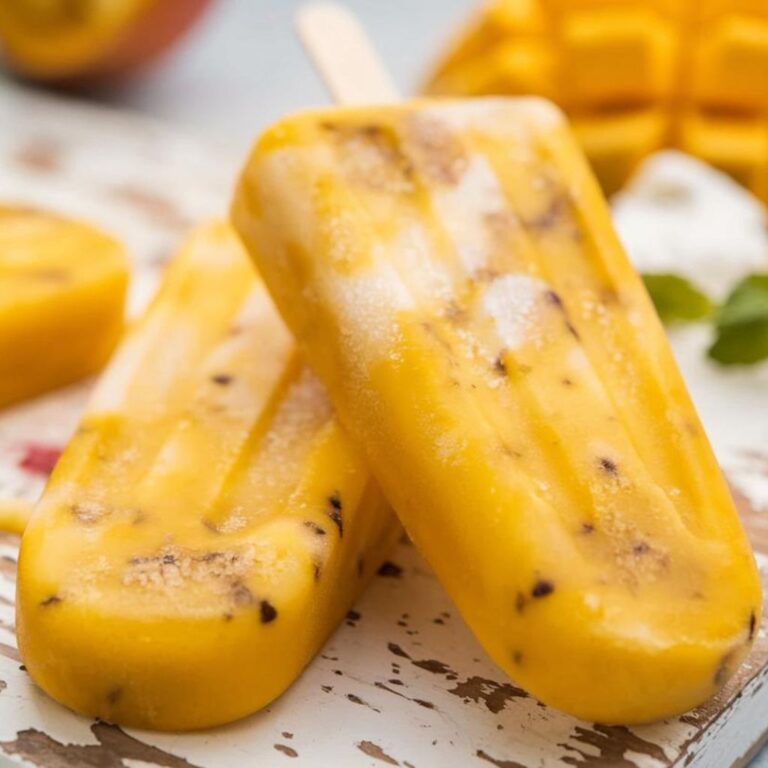 Paletas Veganas de Mango y Maracuyá