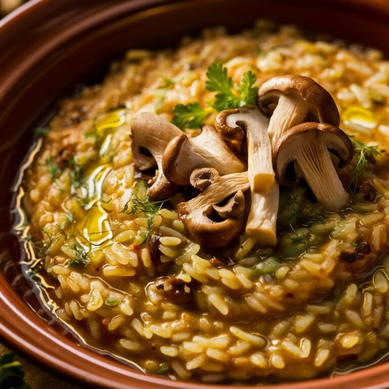 Risotto Vegano de Champiñones