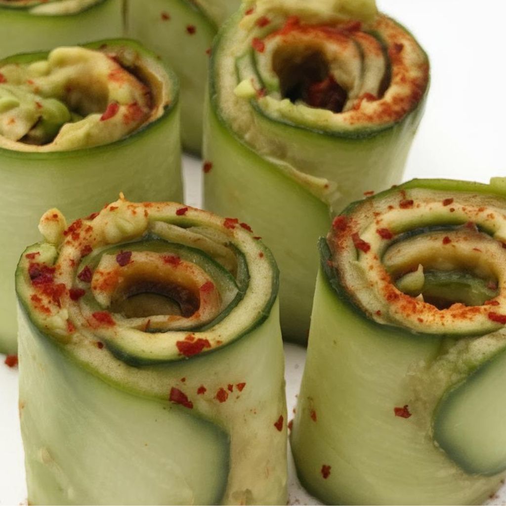 Rollos Veganos de Pepino y Aguacate