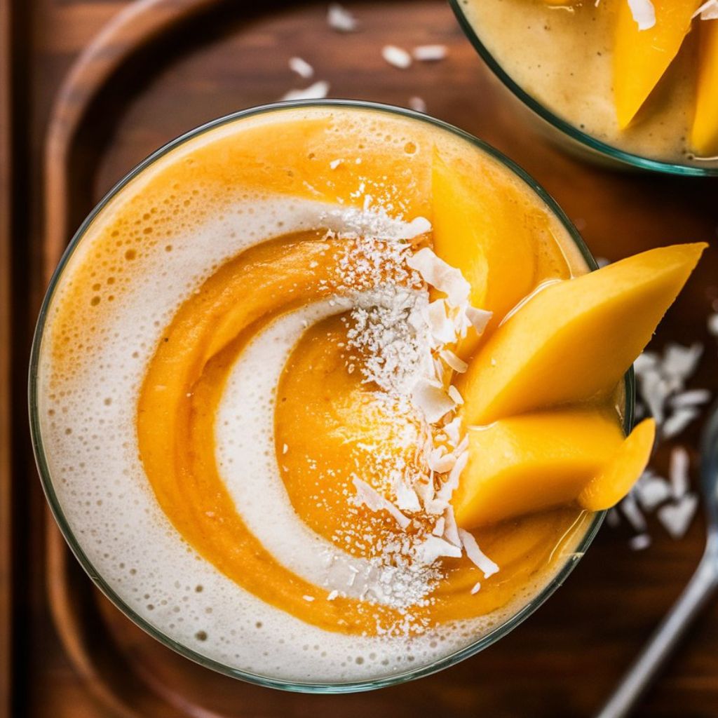 Smoothie Vegano de Mango y Coco