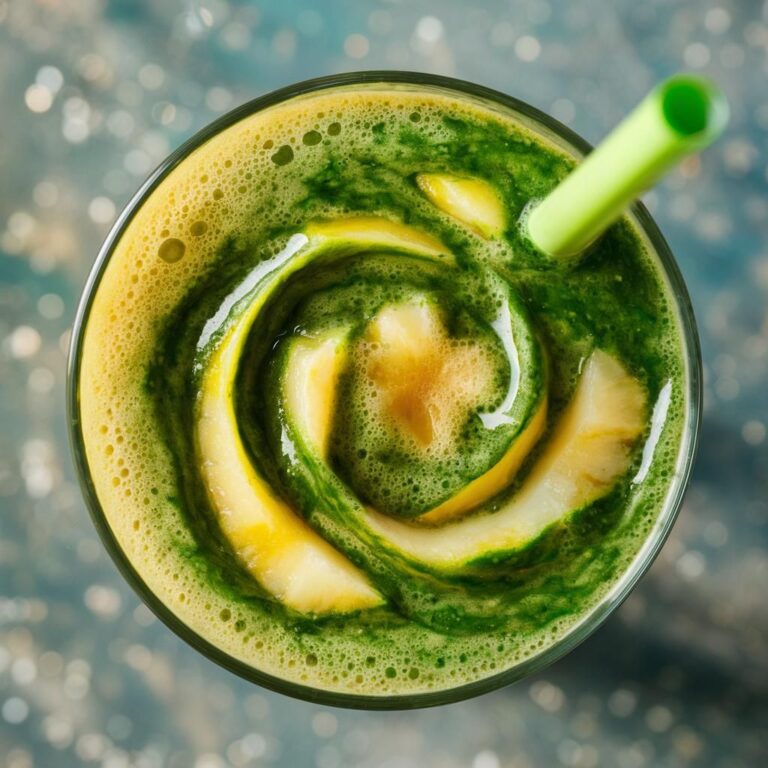 Smoothie Vegano de Piña y Espinacas