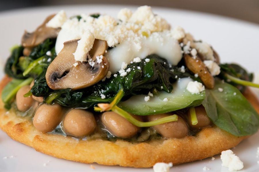 Sopes Veganos de Frijoles y Queso de Almendras