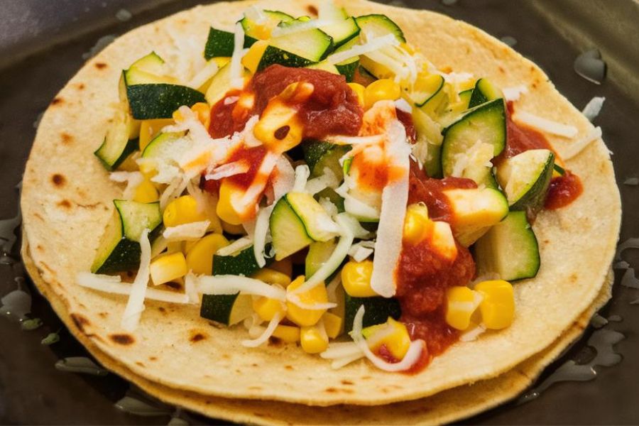 Tacos Veganos de Flor de Calabaza y Elote