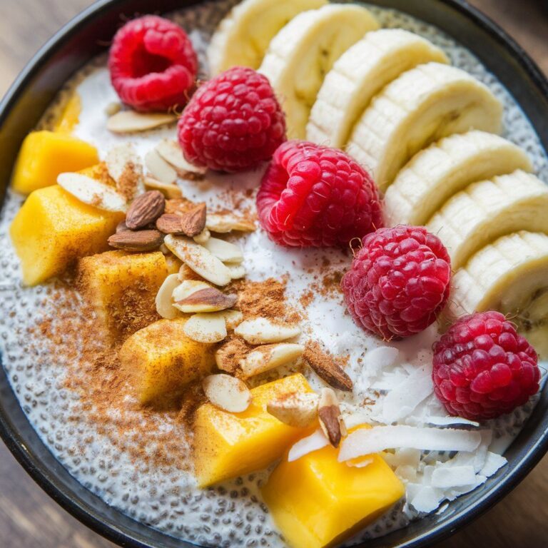 Bowl Vegano de Chía, Coco y Frutas