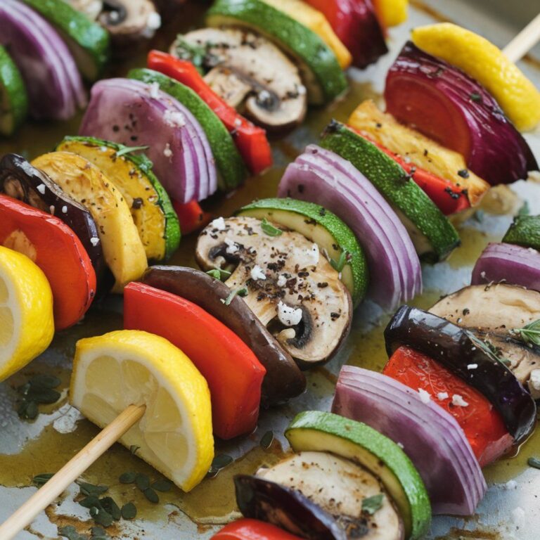 Brochetas Veganas de Verduras Asadas