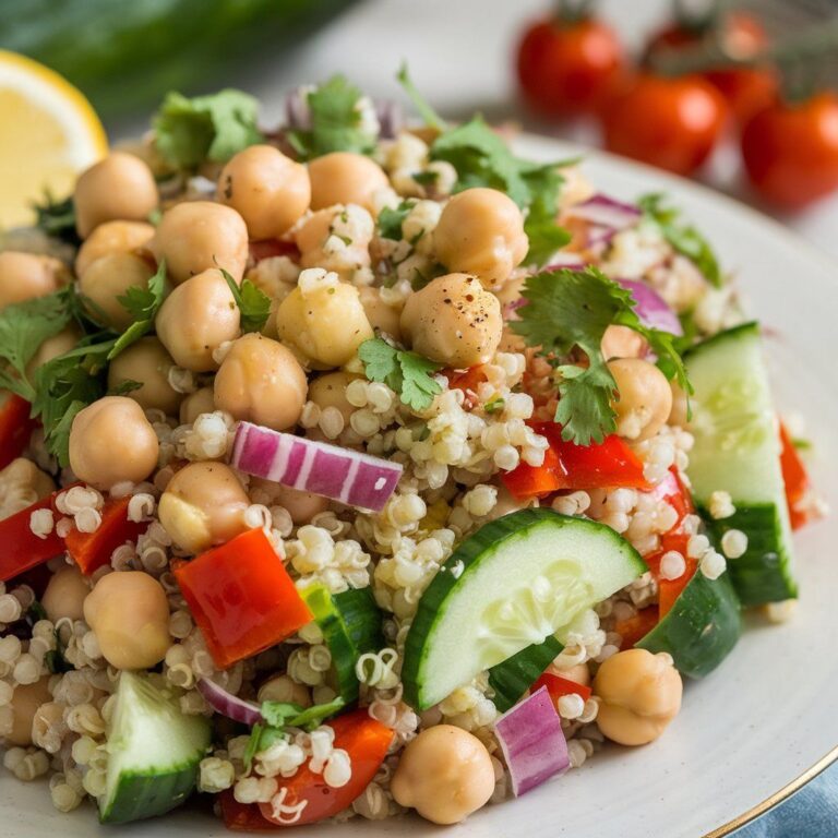 Ensalada Vegana de Garbanzos y Quinoa