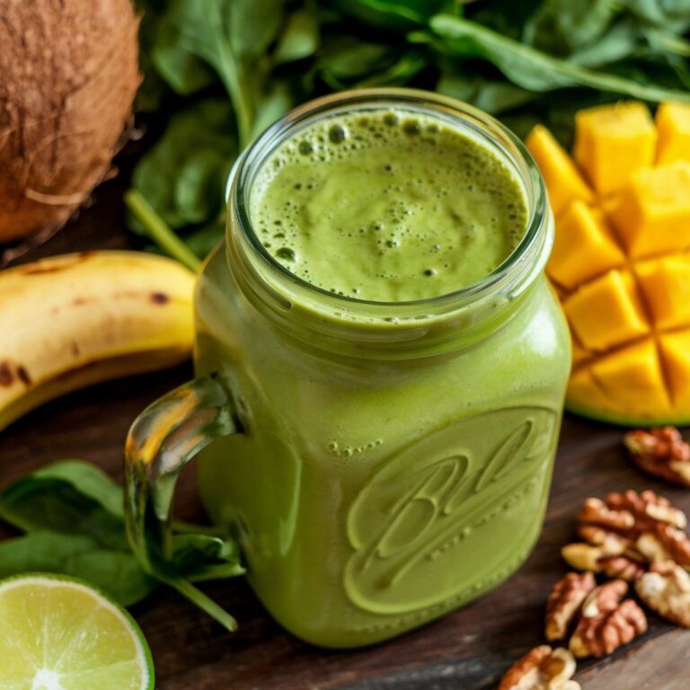 Smoothie Vegano de Mango y Espinaca