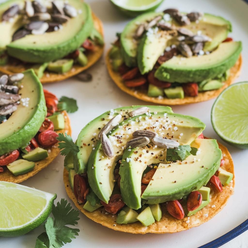 Tostadas Veganas de Aguacate con Semillas de Girasol