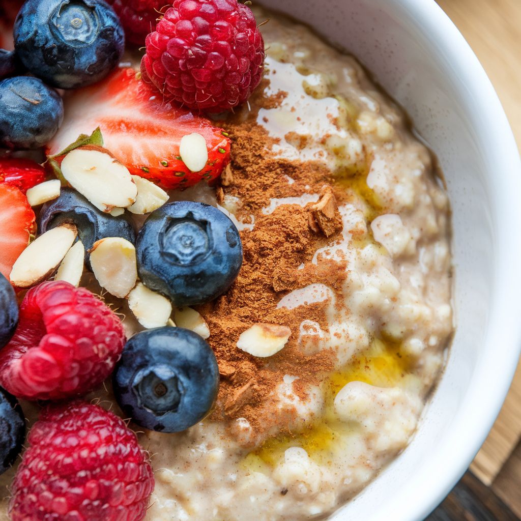 Avena Vegana con Frutos Rojos y Almendras