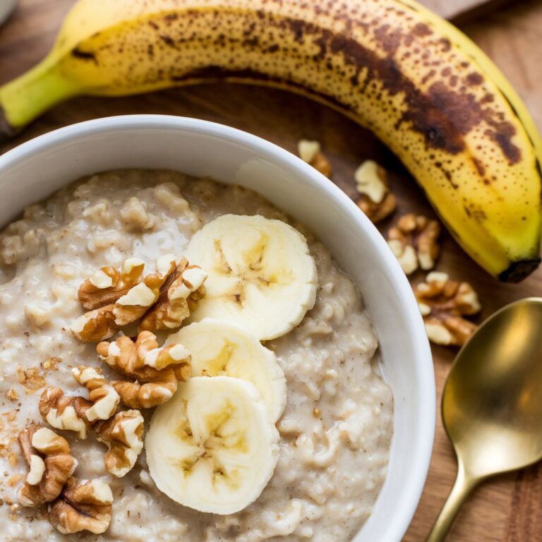 Avena Vegana con Plátano y Nuez