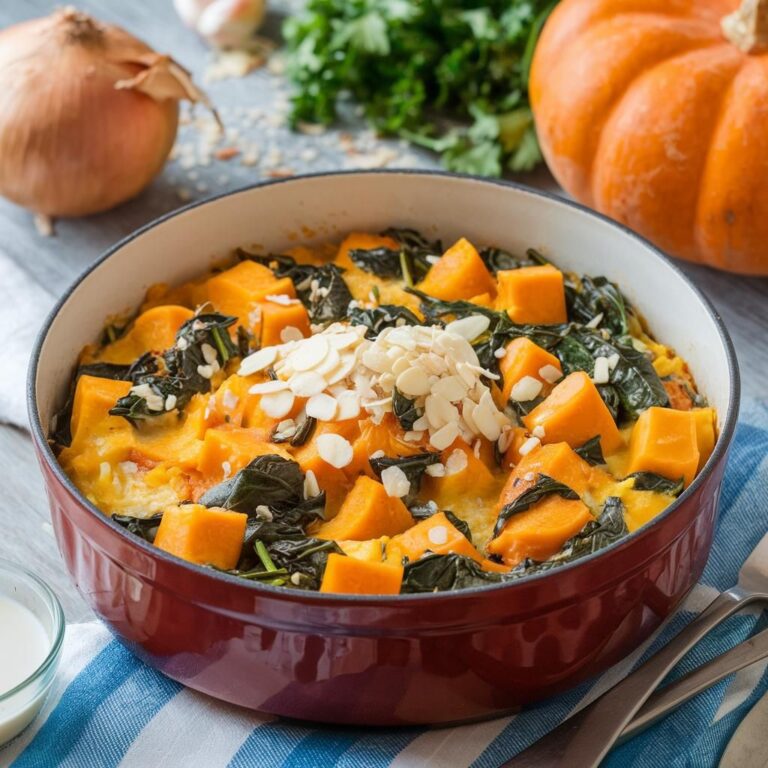 Cazuela Vegana de Calabaza y Espinacas