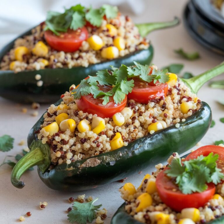 Chiles Rellenos Veganos con Quinoa y Verduras