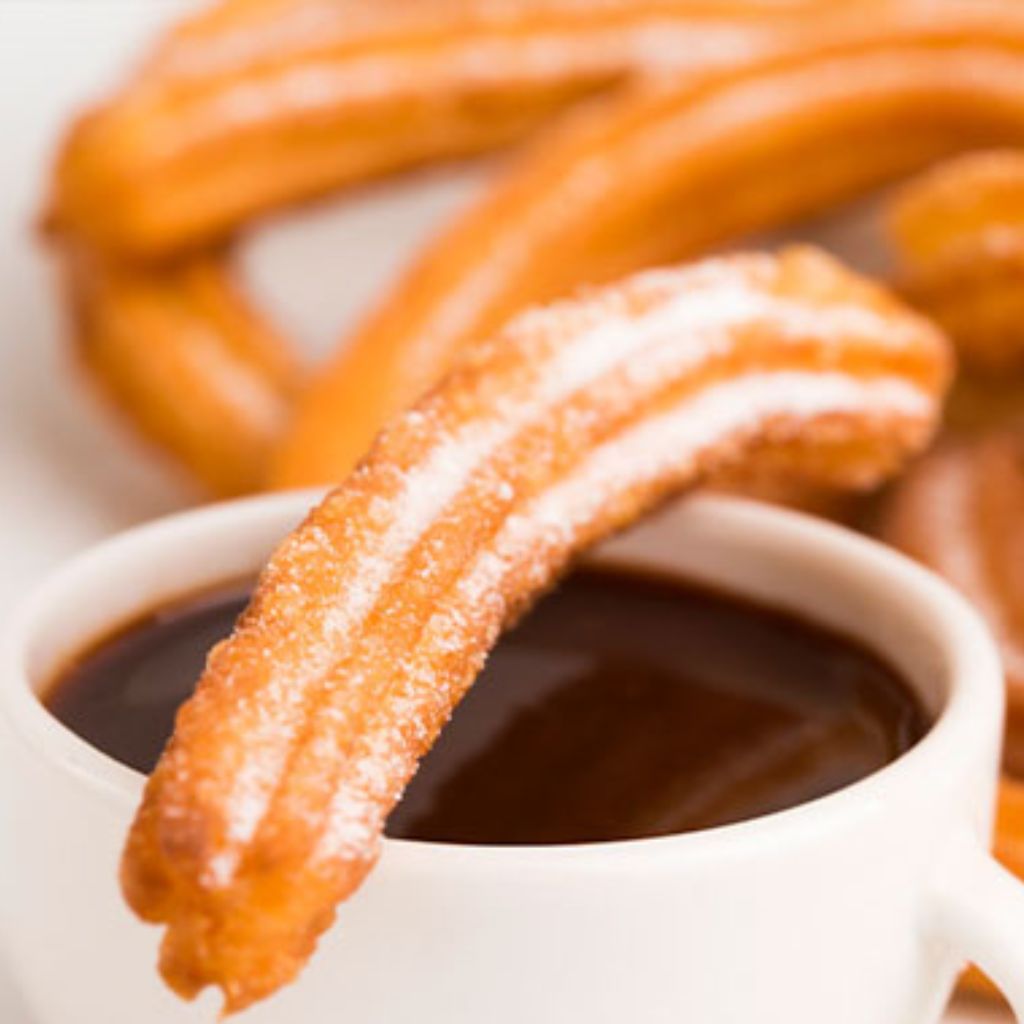 Churros Veganos con Chocolate Caliente