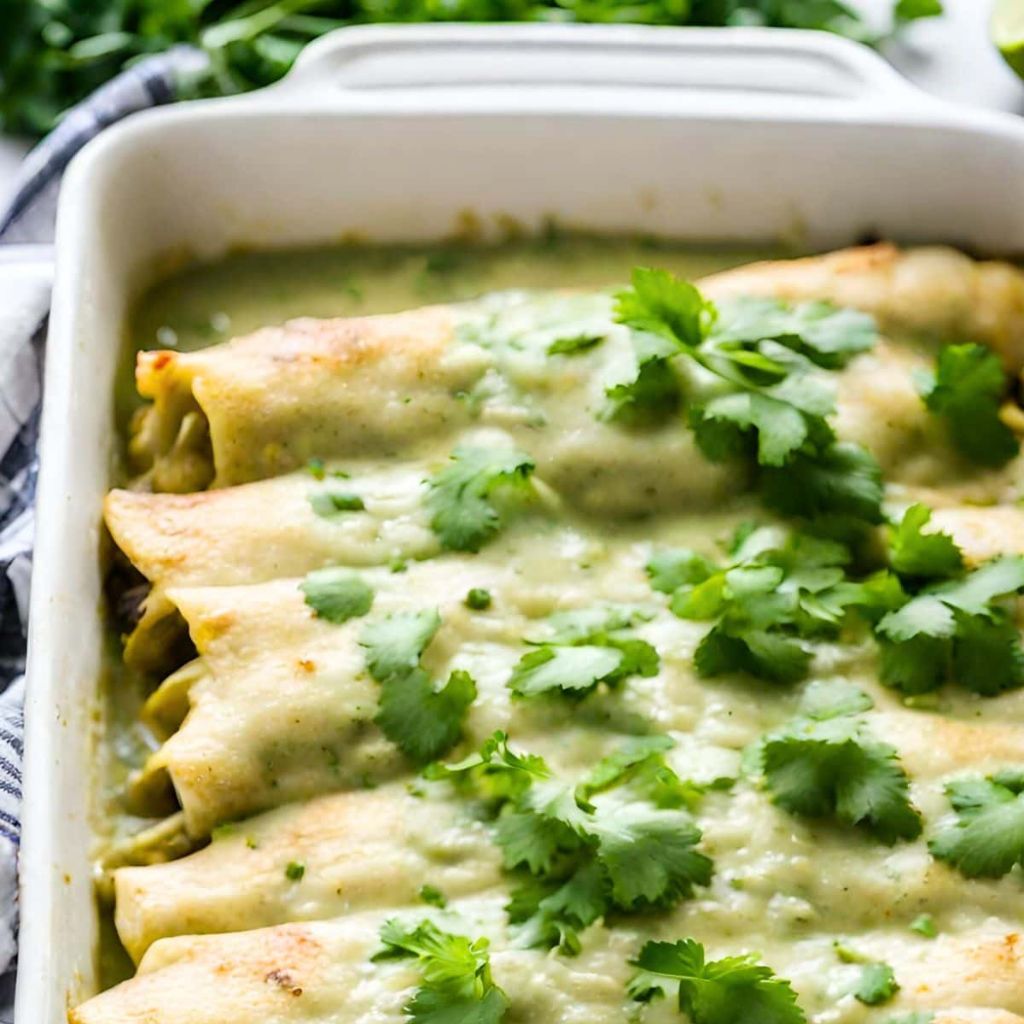 Enchiladas Veganas de Mole Verde