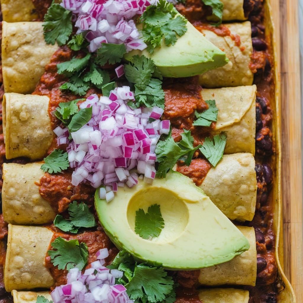 Enfrijoladas Veganas de Frijol Negro