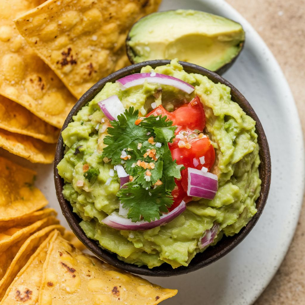 Guacamole Vegano con Totopos de Maíz