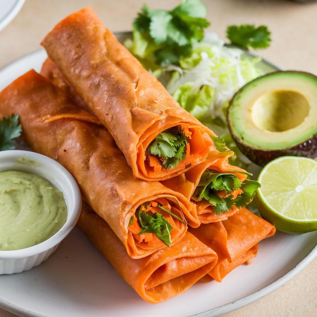 Flautas Veganas de Zanahoria y Papas