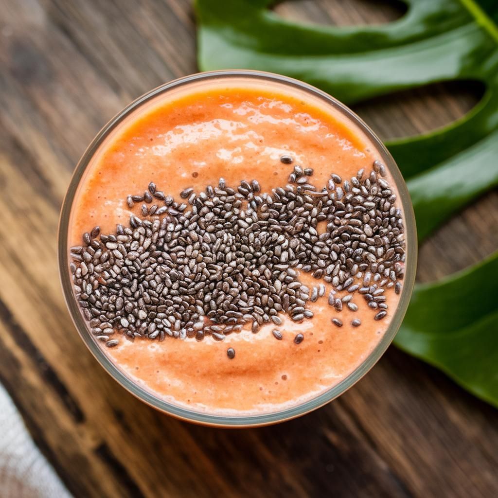 Smoothie Vegano de Papaya y Chía