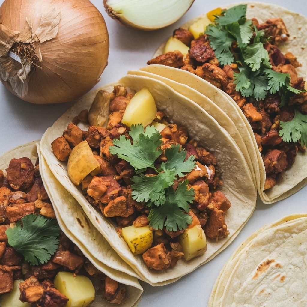 Tacos Veganos de Desayuno con Papas y Soya