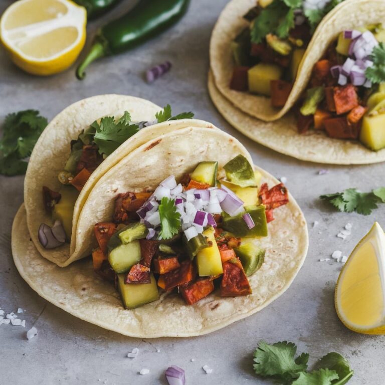 Tacos Veganos de Papa y Chile Poblano