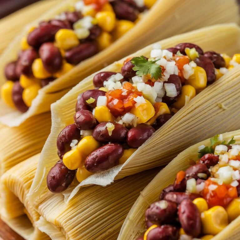 Tamales Veganos de Frijoles y Elote