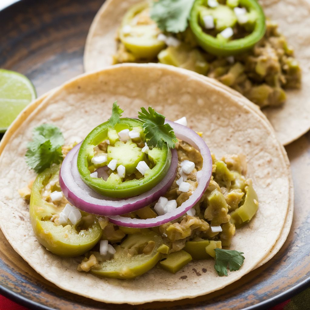 Tortillas Veganas de Maíz con Nopal y Salsa Verde