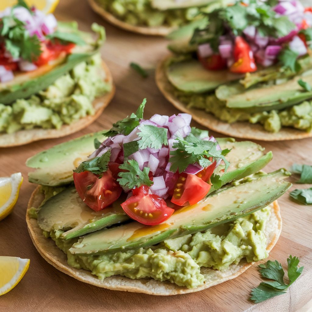 Tostadas Veganas de Aguacate y Nopal