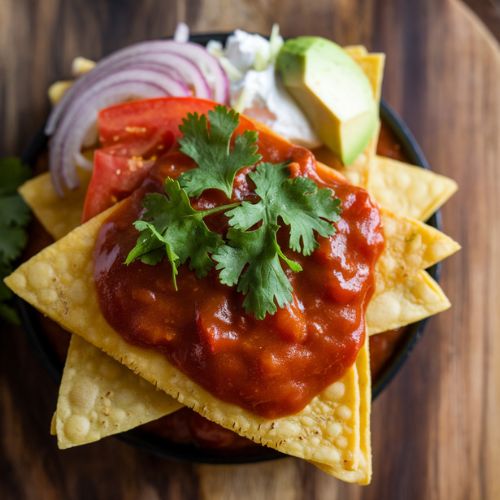 Chilaquiles Veganos con Salsa de Chile Pasilla