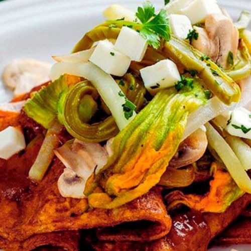 Enchiladas Veganas de Flor de Calabaza