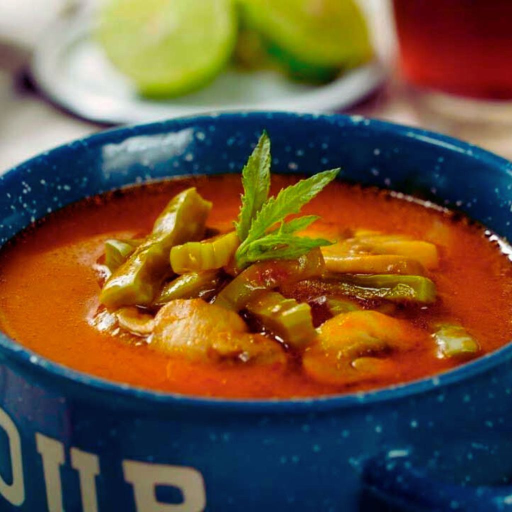 Caldo Navideño Vegano de Verduras y Nopal