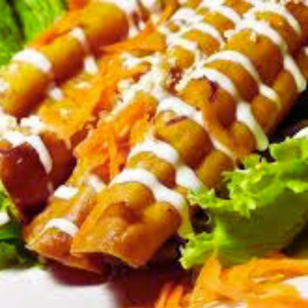 Flautas Veganas de Zanahoria con Salsa Verde Navideña